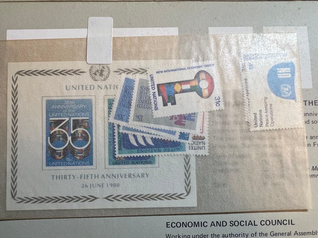 国連記念カード 1980年発行