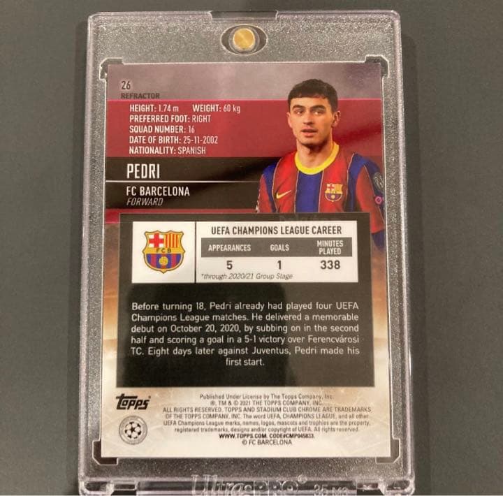 RC ルーキーカード PEDRI ぺドリ TOPPS リフラクター