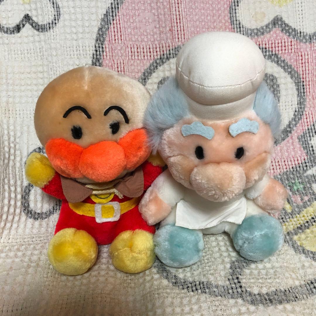 平成レトロ　アンパンマン＆ジャムおじさん　ぬいぐるみ　アミューズメント　1990