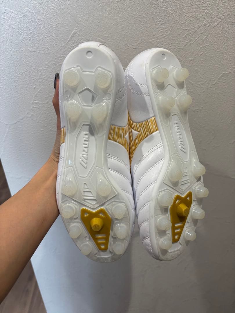 Mizuno モナルシーダネオ3 ワイドプロ　ホワイト ゴールド