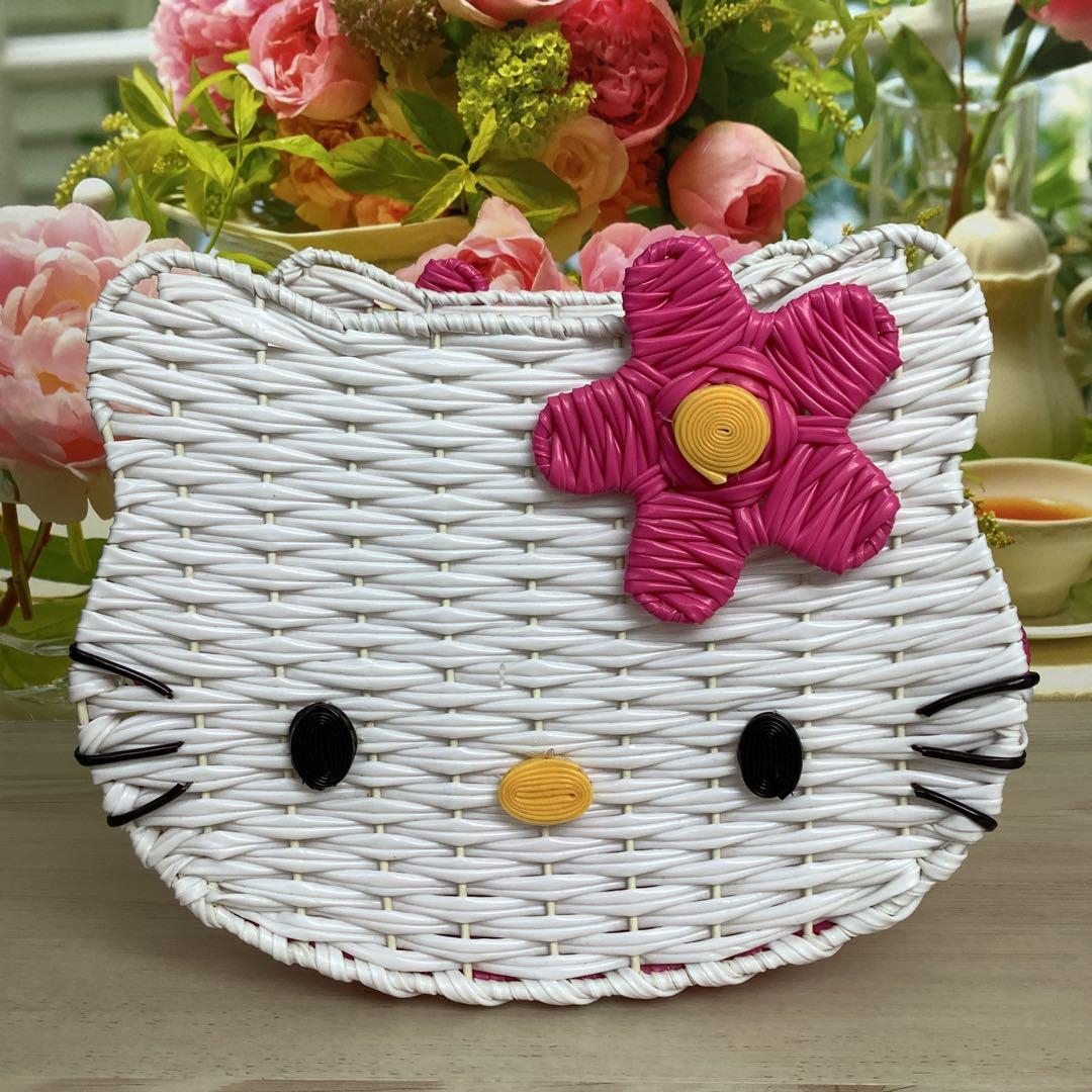 キティ　かご　レトロ