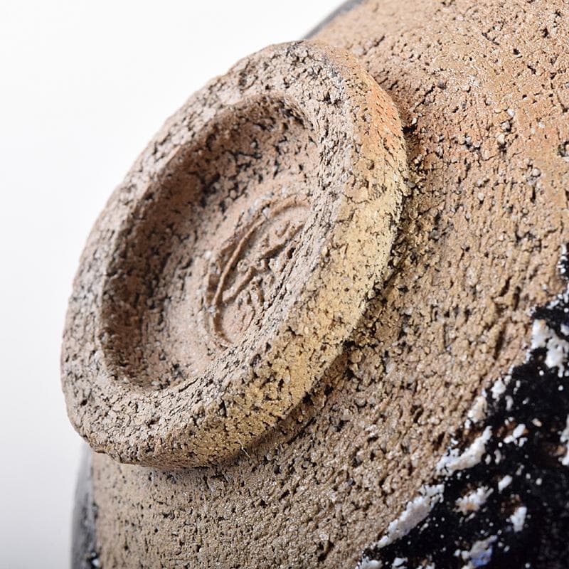 茶道具　楽吉左衛門　黒楽茶碗　共箱　M　R7666