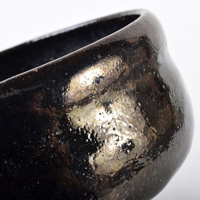 茶道具　楽吉左衛門　黒楽茶碗　共箱　M　R7666
