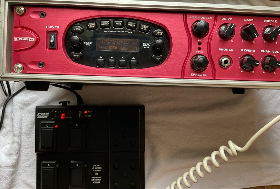 Line 6 POD XT PRO とFBV MK IIペダルとケース音出し確認