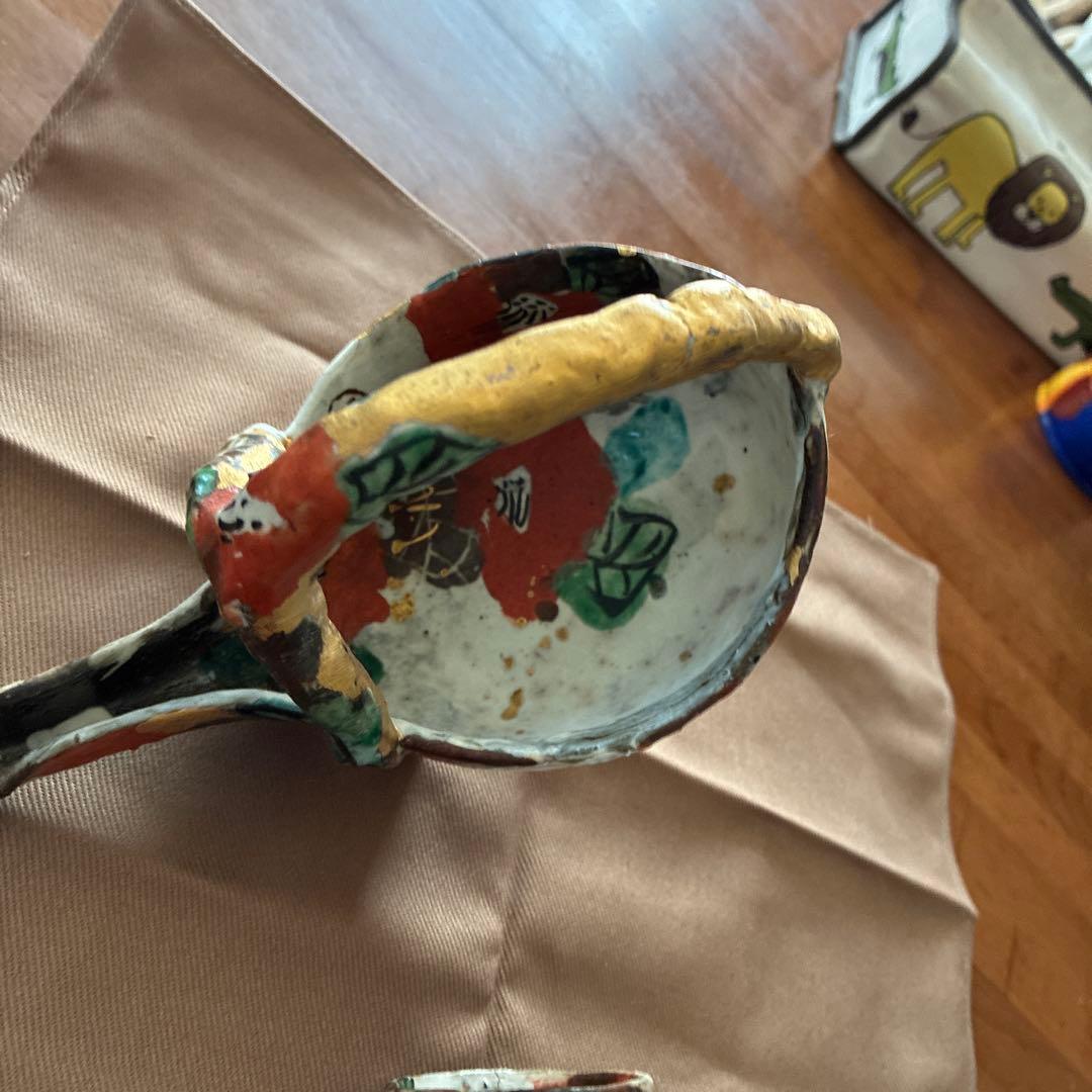 美濃焼芳洲窯花柄陶器酒器セット