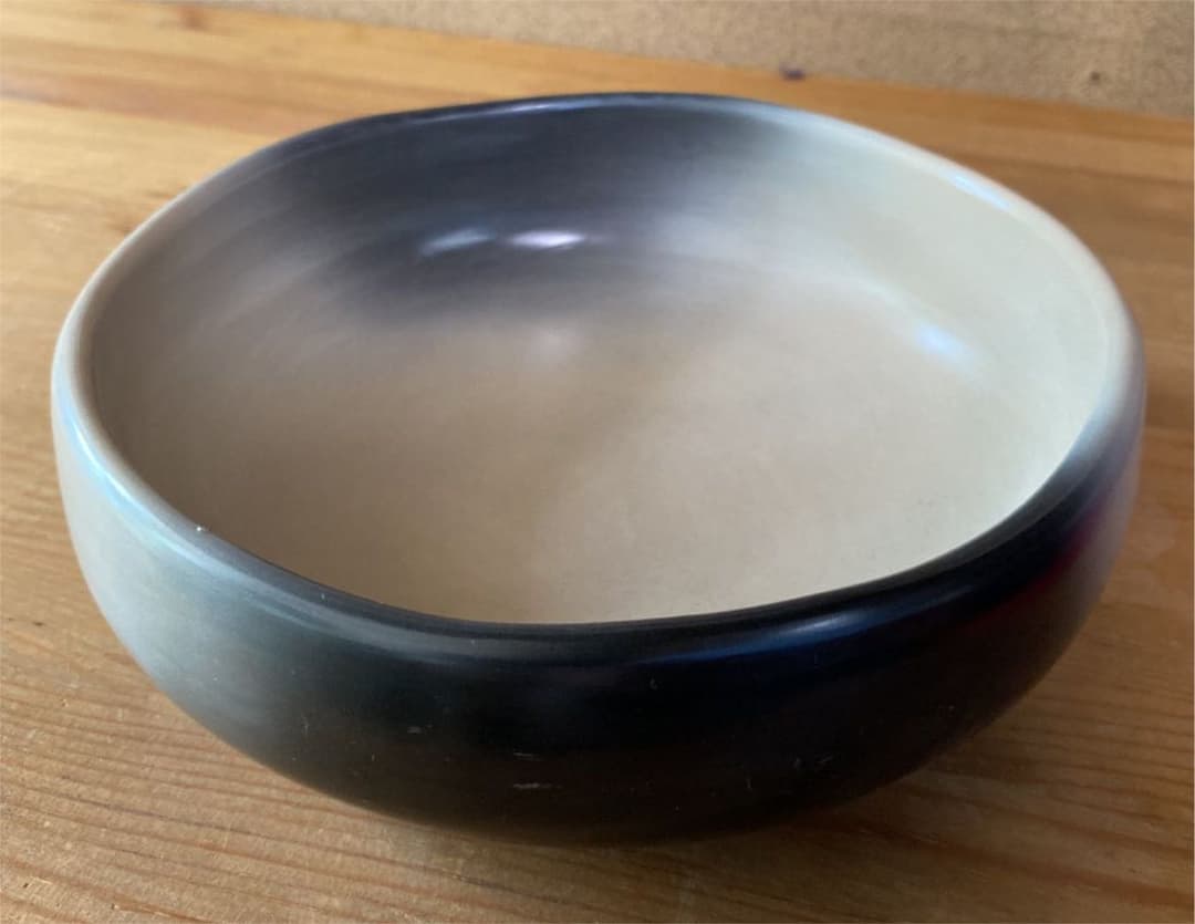 [茶道具] 寄神宗白　雲華焼　灰器(共箱) ○