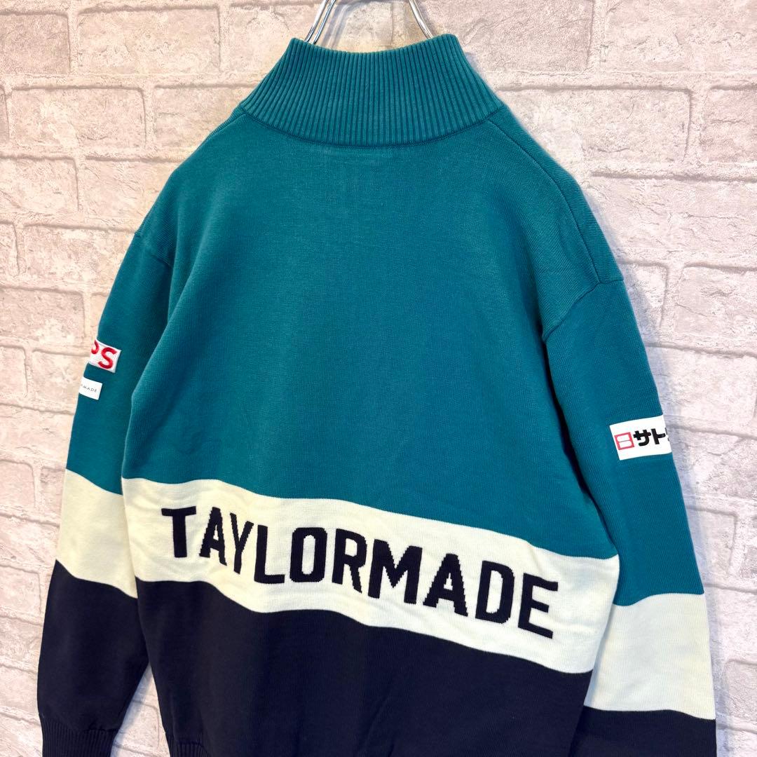 【新品タグ付】テイラーメード デカロゴ ゴルフ ジップアップ セーター M