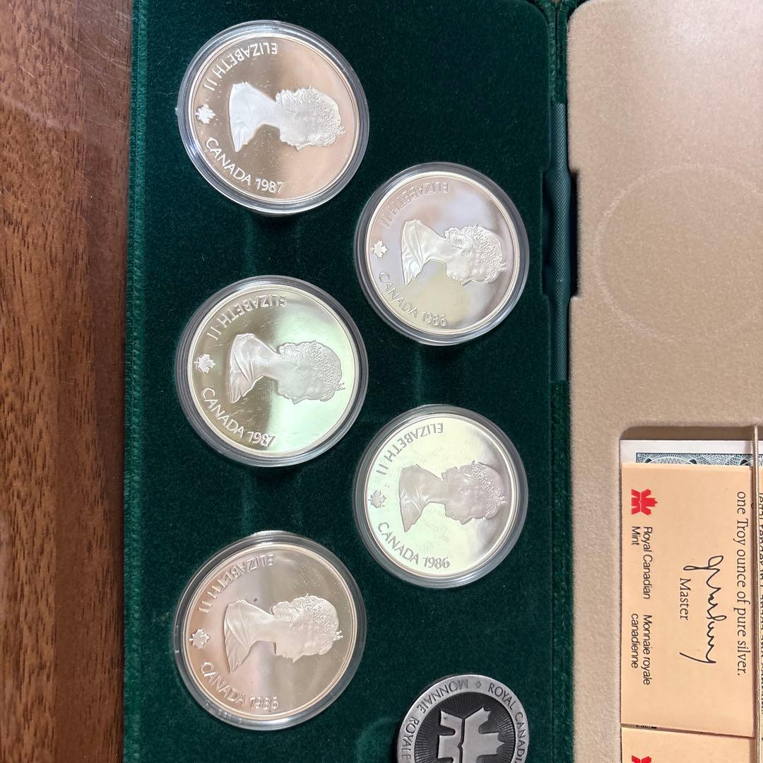 【激レア完品】カルガリー冬季五輪 20ドル銀貨 10枚セット 証書・大型ケース付