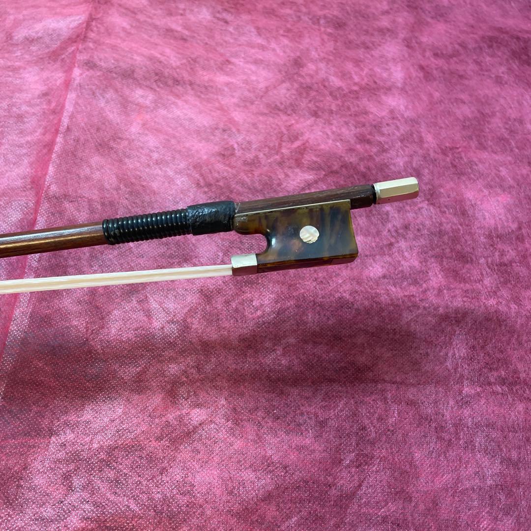 m*a様 バイオリン弓 鼈甲フロッグ 4/4 毛替え済み