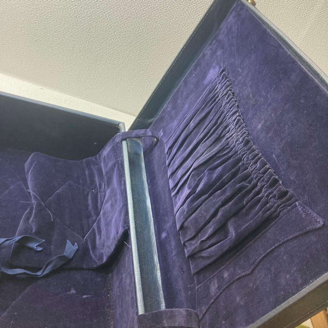 三味線 茶色 青 付属品あり　皮破れてます