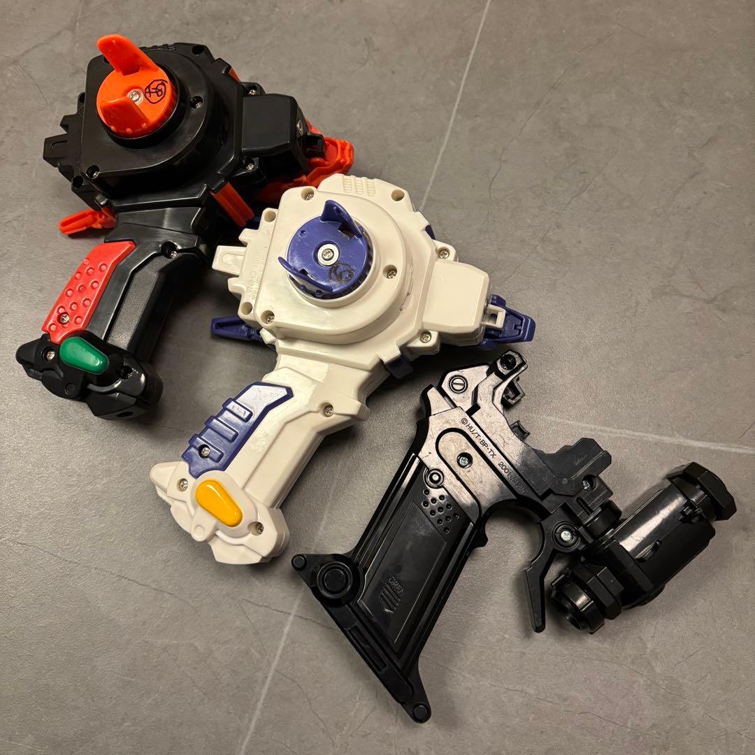 【レア品】【平成おもちゃ】爆転シュートべイブレード　　シューター3点セット