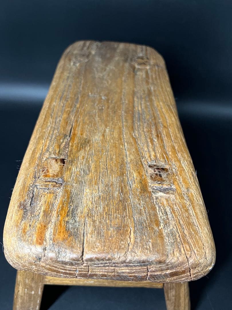 李朝 木製 小椅子 低椅子 踏み台 古民藝 古道具 朝鮮古美術 民藝 花台展示台