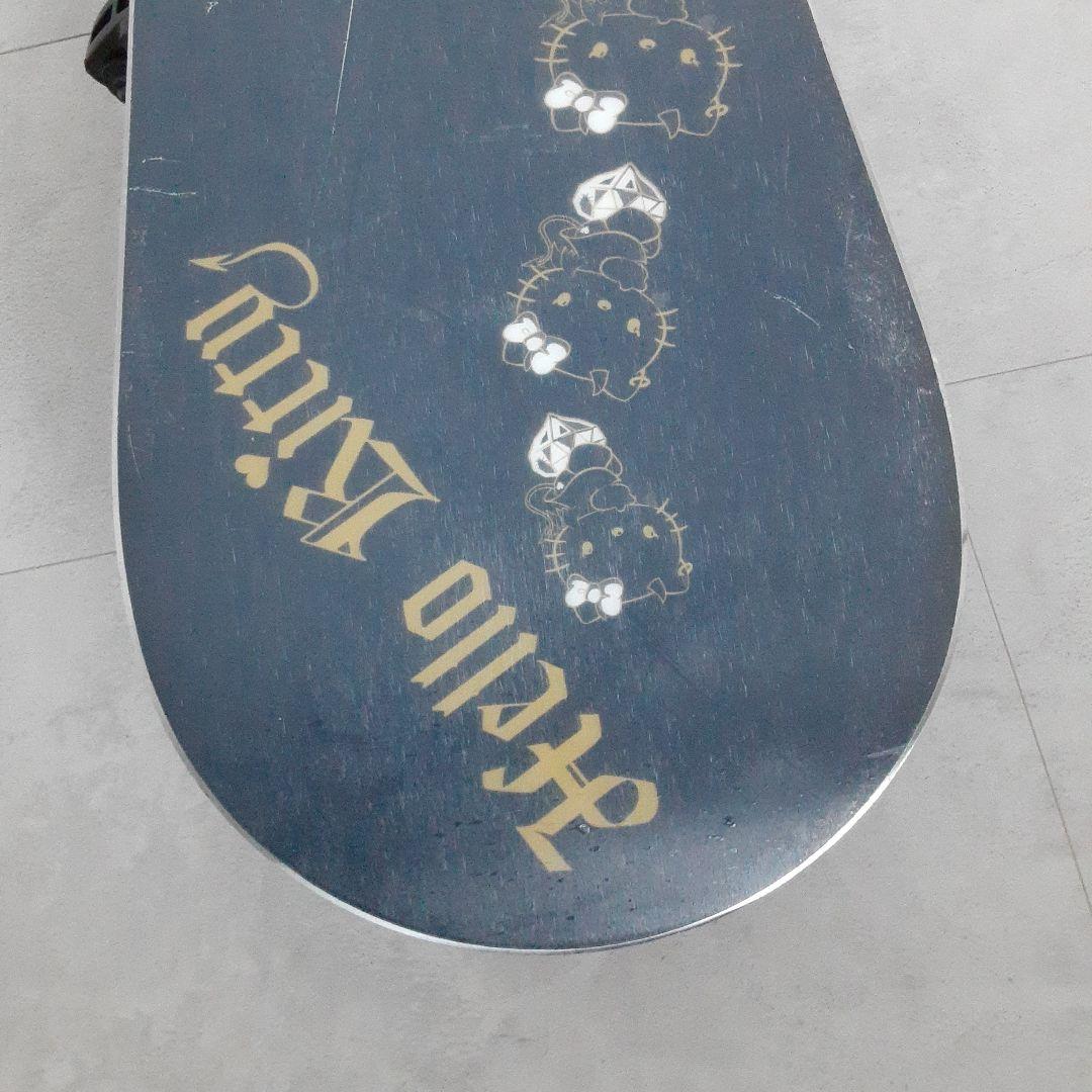 美品 ハローキティ スノーボードセット 135cm BXB ビンディング付き L