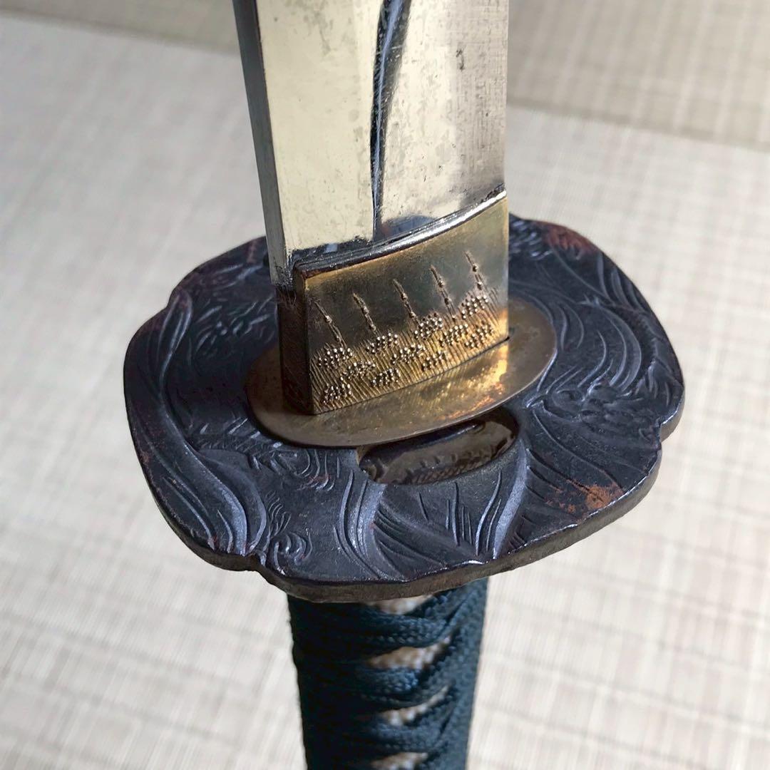 Js6 模造刀 刃紋入り刀身 石目 日本刀 大小　2本セット 昭和レトロ