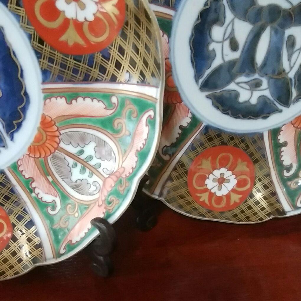 106  古伊万里　金襴手　7寸皿　2枚