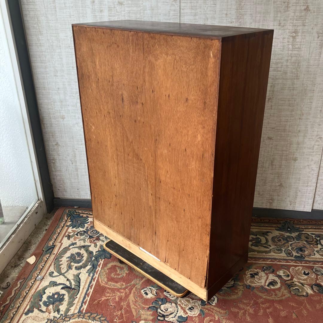 昭和レトロ 木製 茶箪笥 茶棚 ガラス戸 サイドボード 古家具 古民家 無垢材
