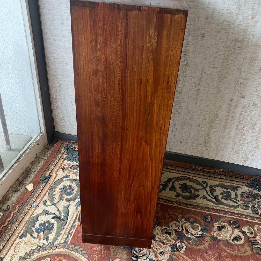 昭和レトロ 木製 茶箪笥 茶棚 ガラス戸 サイドボード 古家具 古民家 無垢材