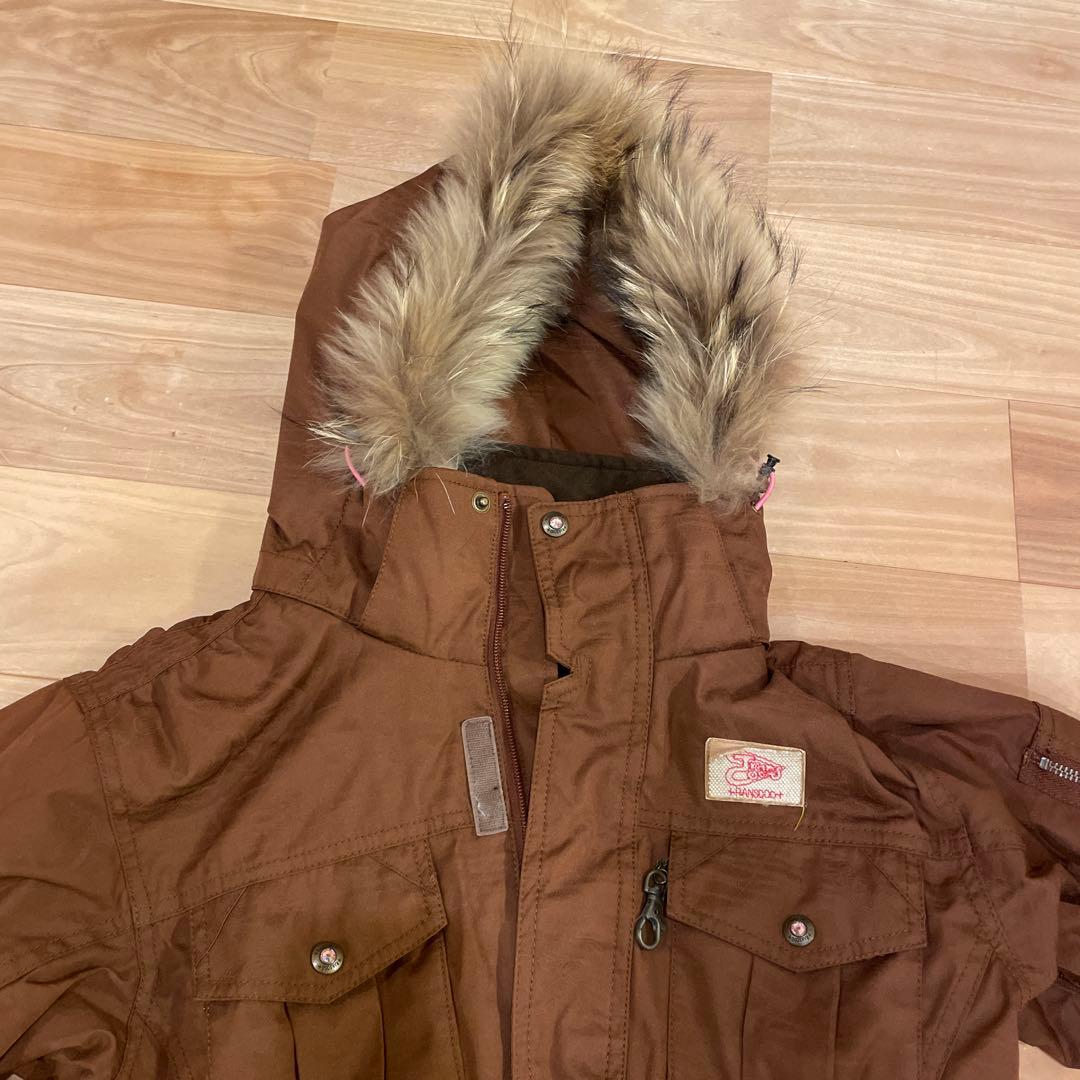 スノーボードウェア　TRANSCOOTレディース　ファー付きフード　ツナギ