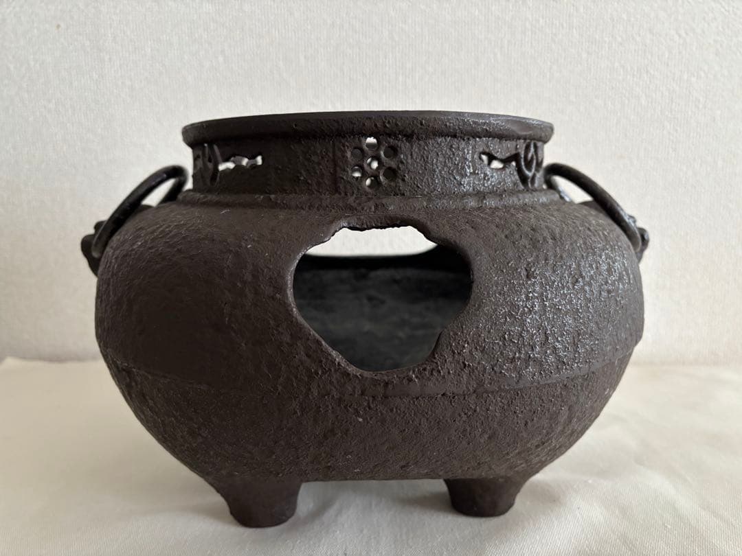 【極美品】野々田式 炭型電熱器一体型 風炉釜 敷板3点セット