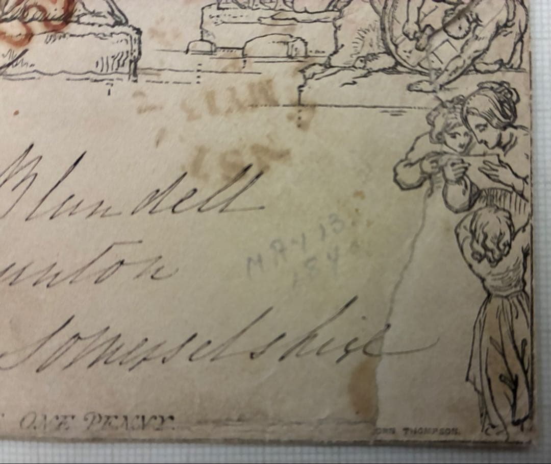 エンタイヤ　イギリス　マルレディ封筒　実逓便