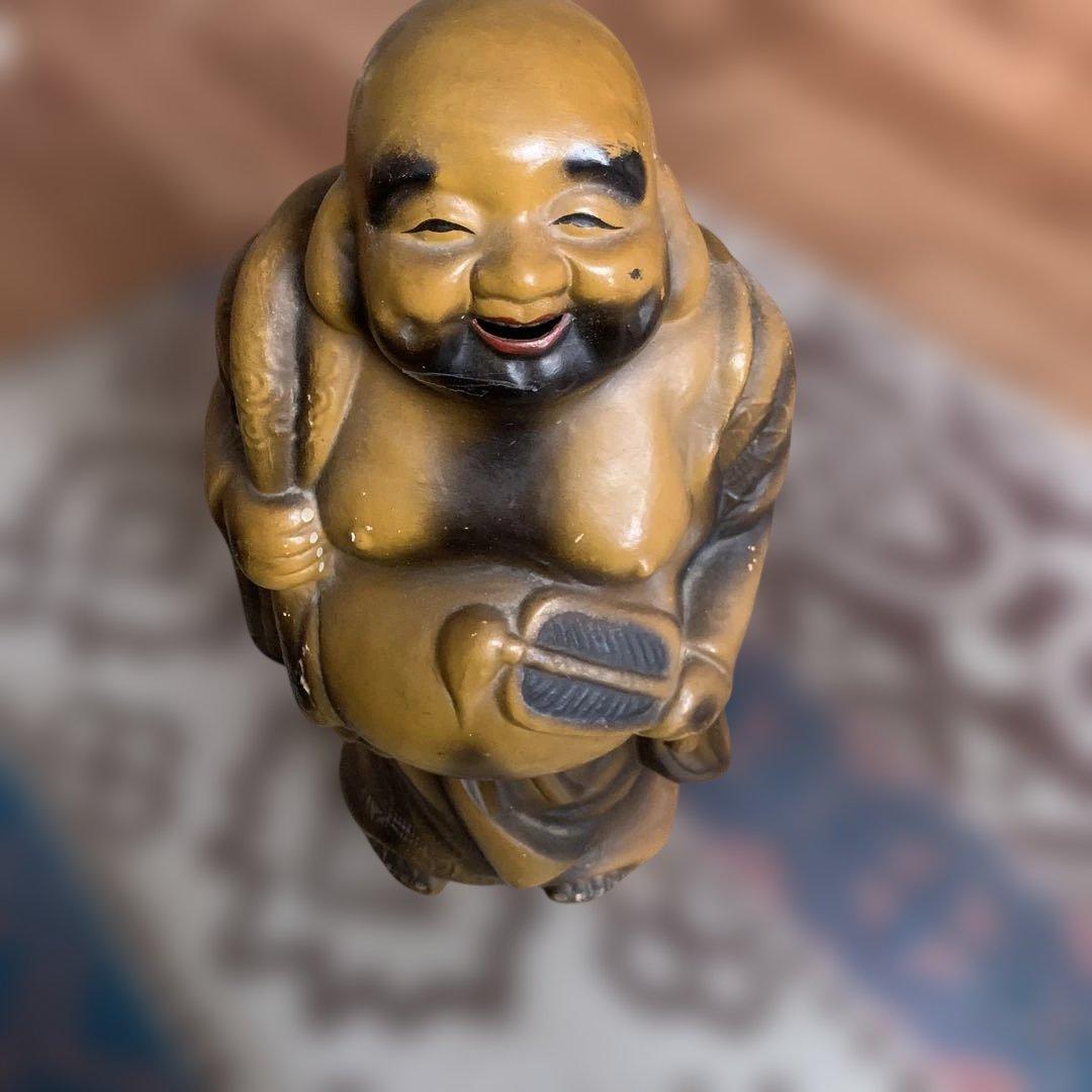 布袋様★昭和レトロ★アンティーク☆陶器★置物。