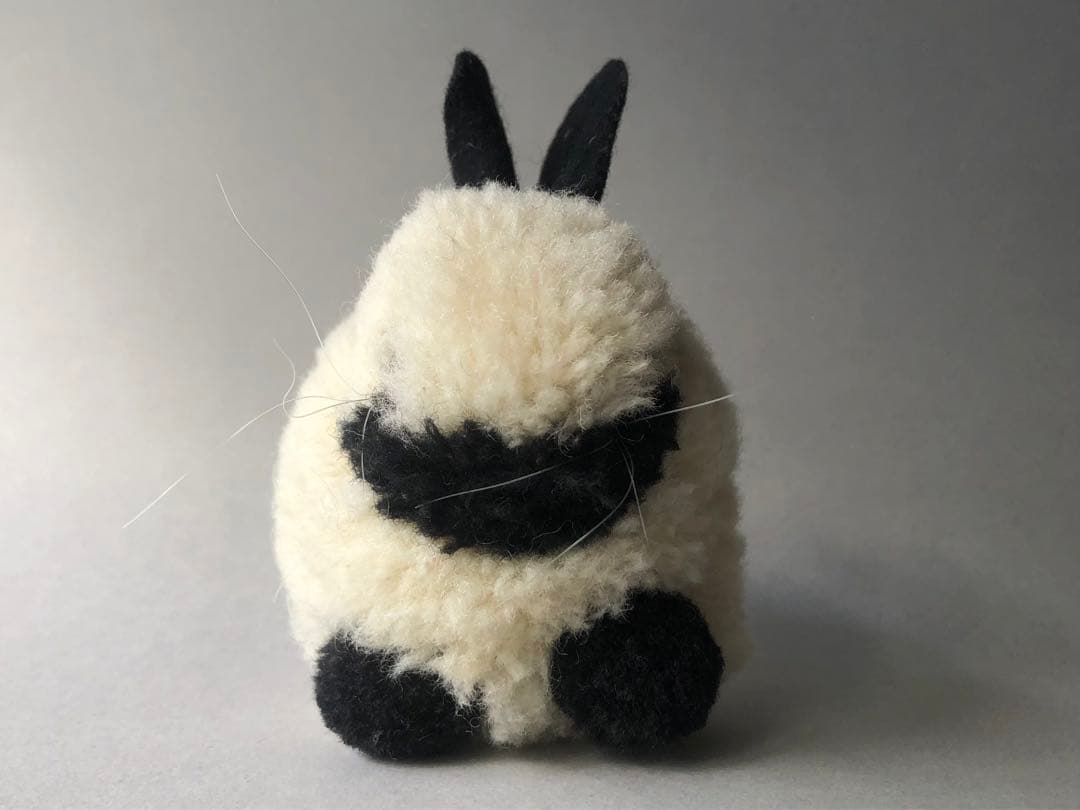 Steiff 　ポンポンウサギ白黒　大