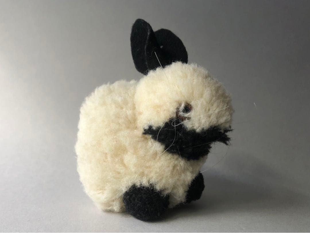 Steiff 　ポンポンウサギ白黒　大