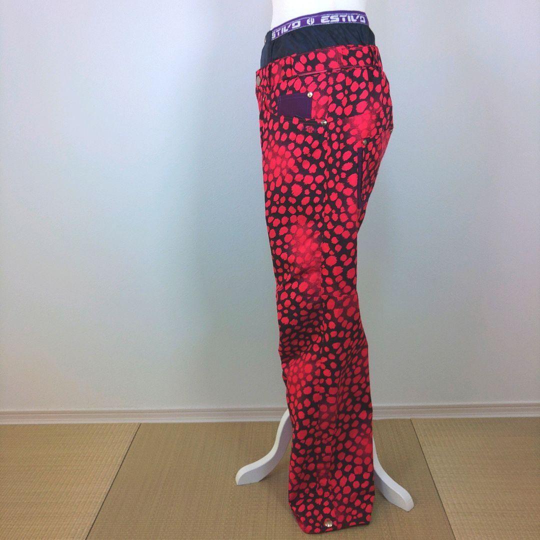 レディース　L　スキー　スノーボードウェア　上下　ヒョウ柄　ピンク　水色　白