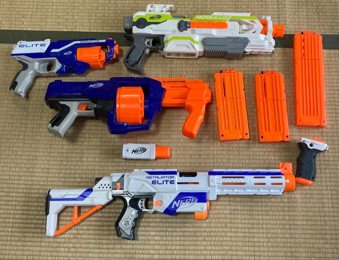 ナーフ【NERF】９点まとめ売り　本体➕アタッチメント付き