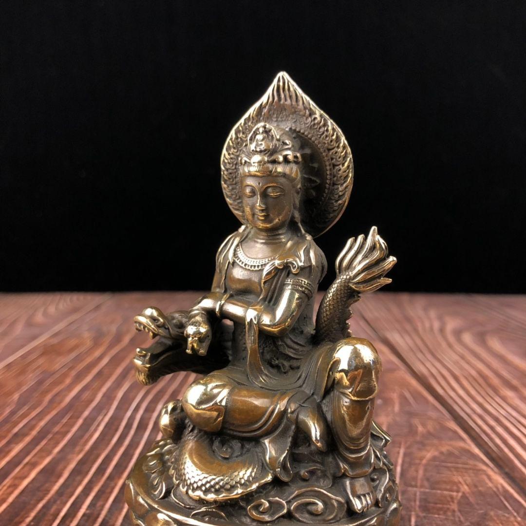 仏教美術 仏像 観音菩薩 騎龍観音菩薩仏像 仏堂 奉納 銅製品 工芸品 置物