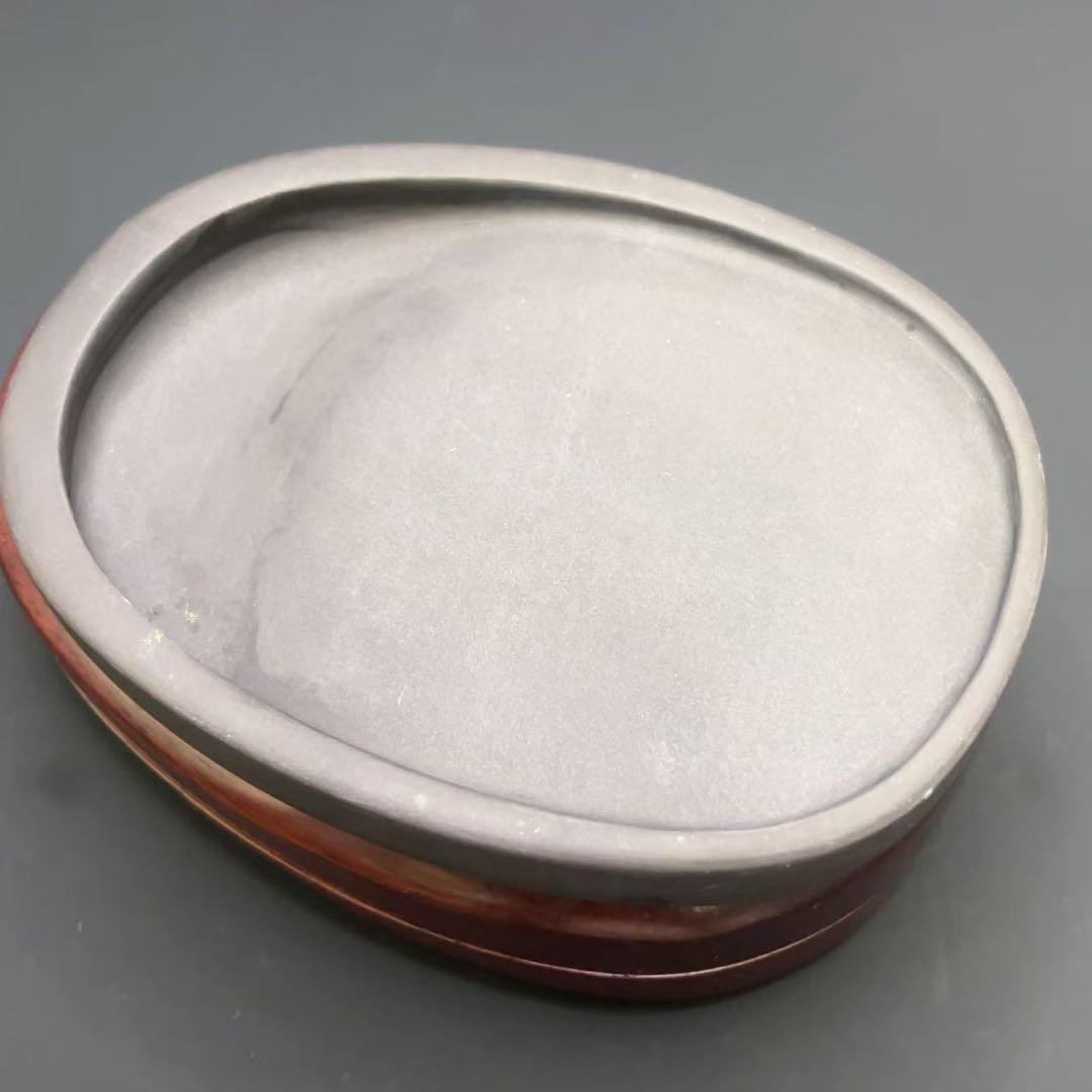 硯 すずり 木箱蓋付き 墨 書画 骨董