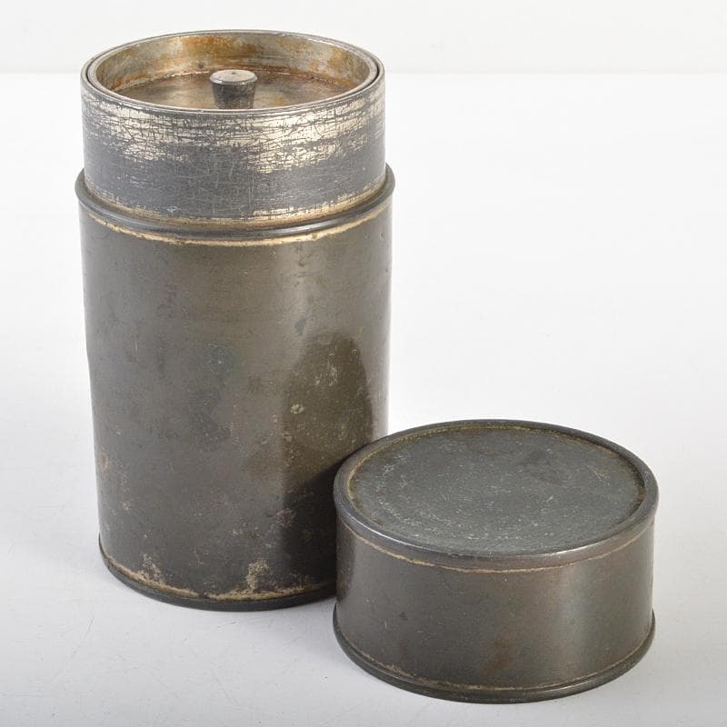 煎茶道具　鮎銅銘　古錫　茶壷　茶心壷　約436g　M　R7379
