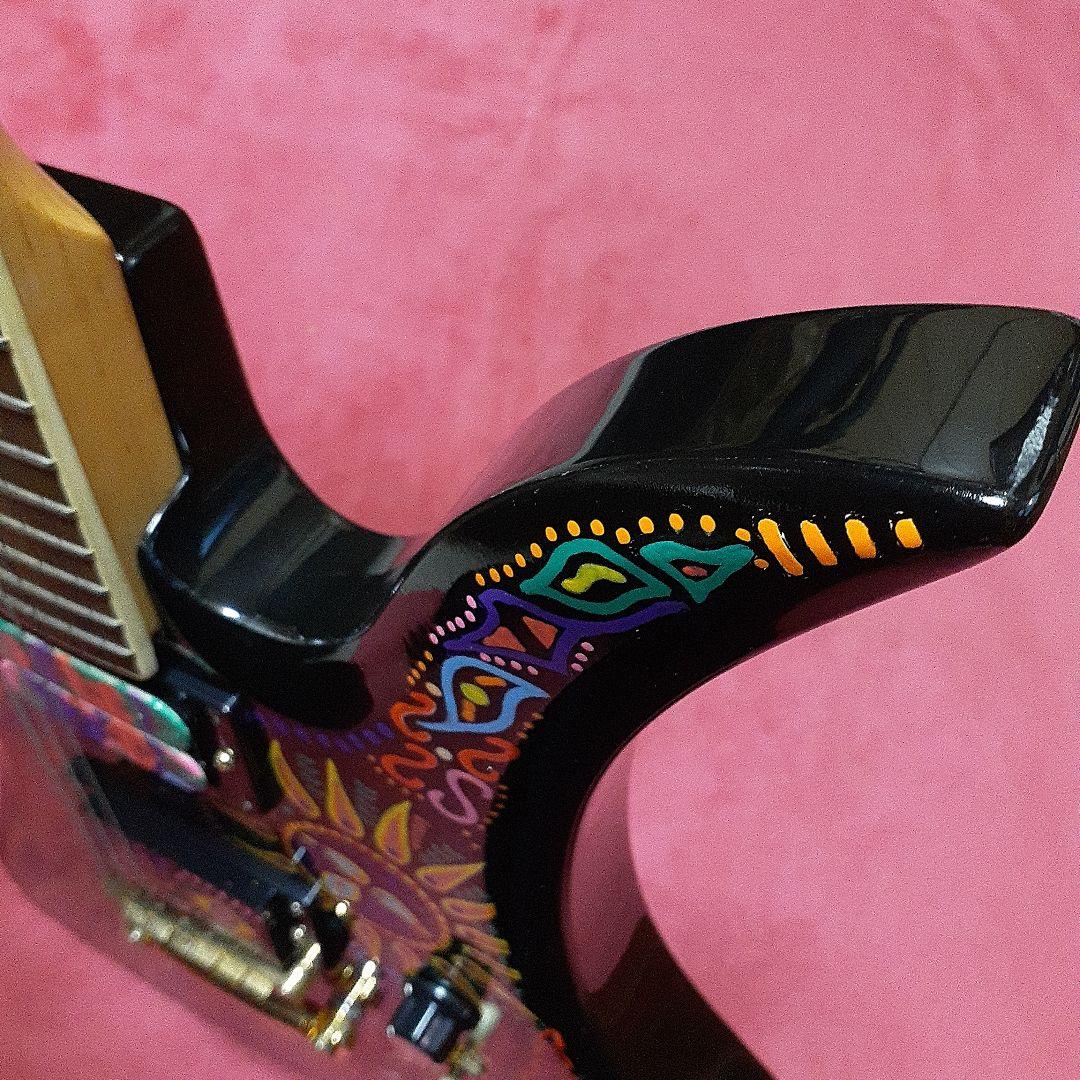 【良・美品】サイケペイント・hideモデル。モッキンバード。ソフトケース付属。