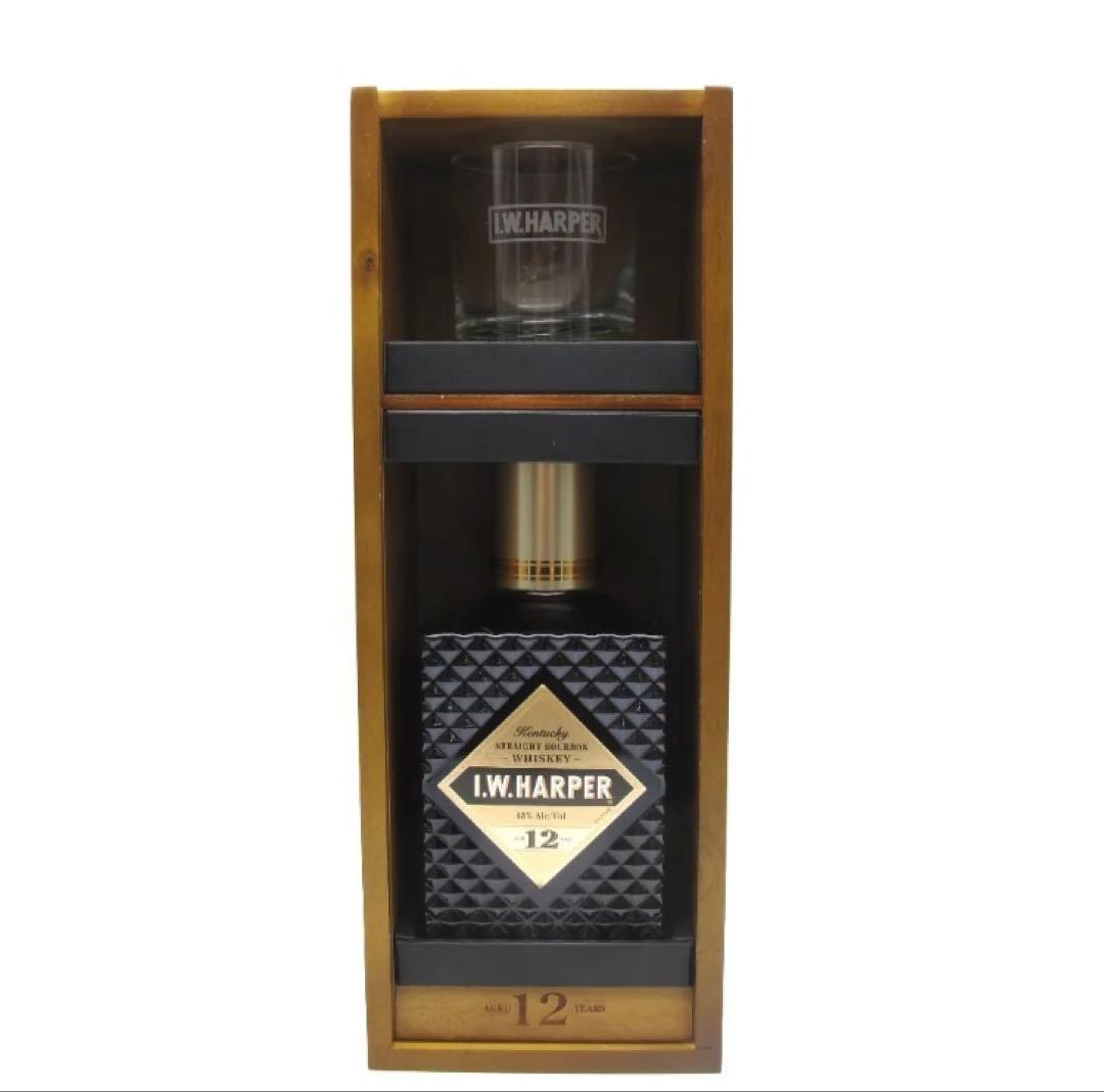 IWハーパー12年 木箱グラス付