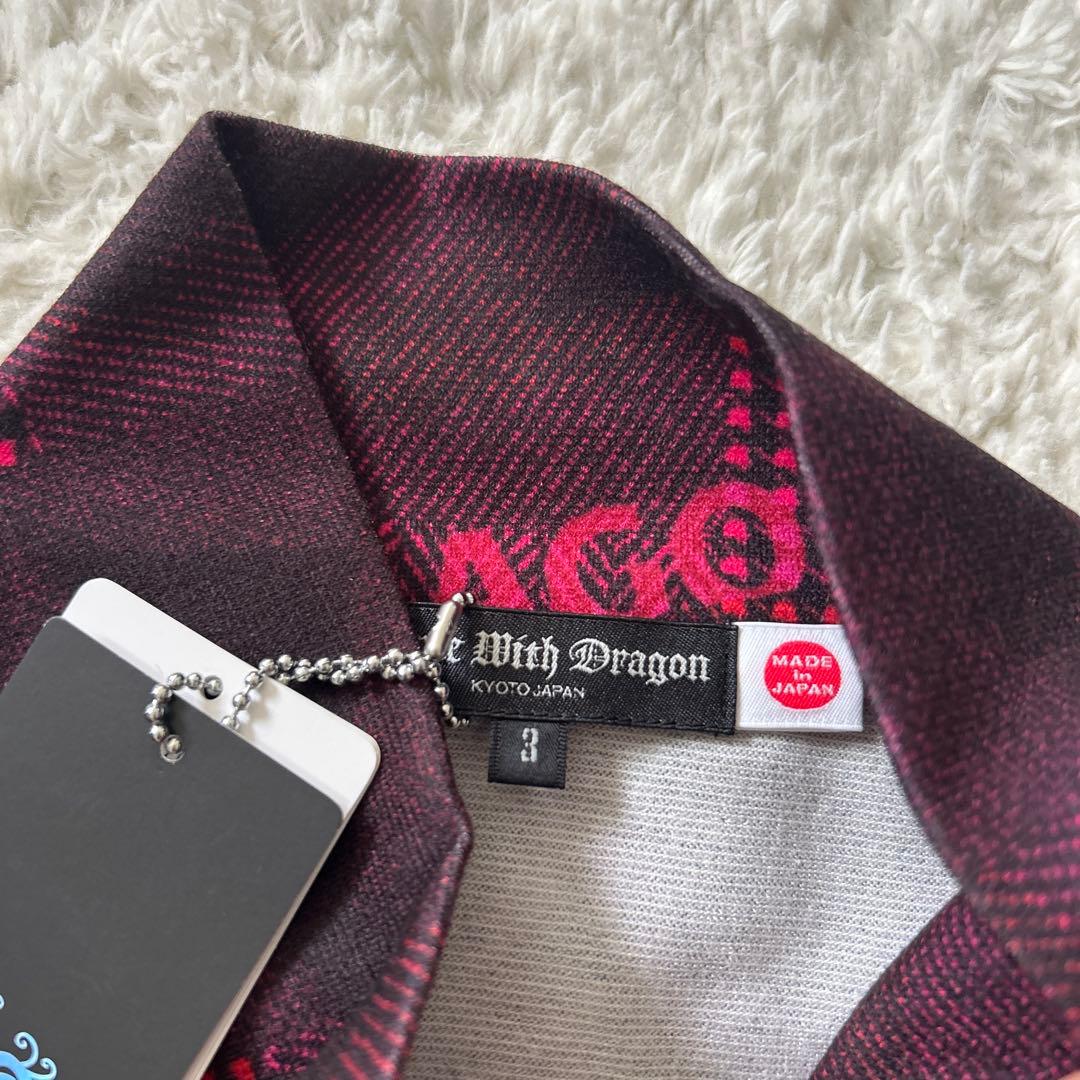新品　Dance With Dragon チェック柄長袖シャツ サイズ3