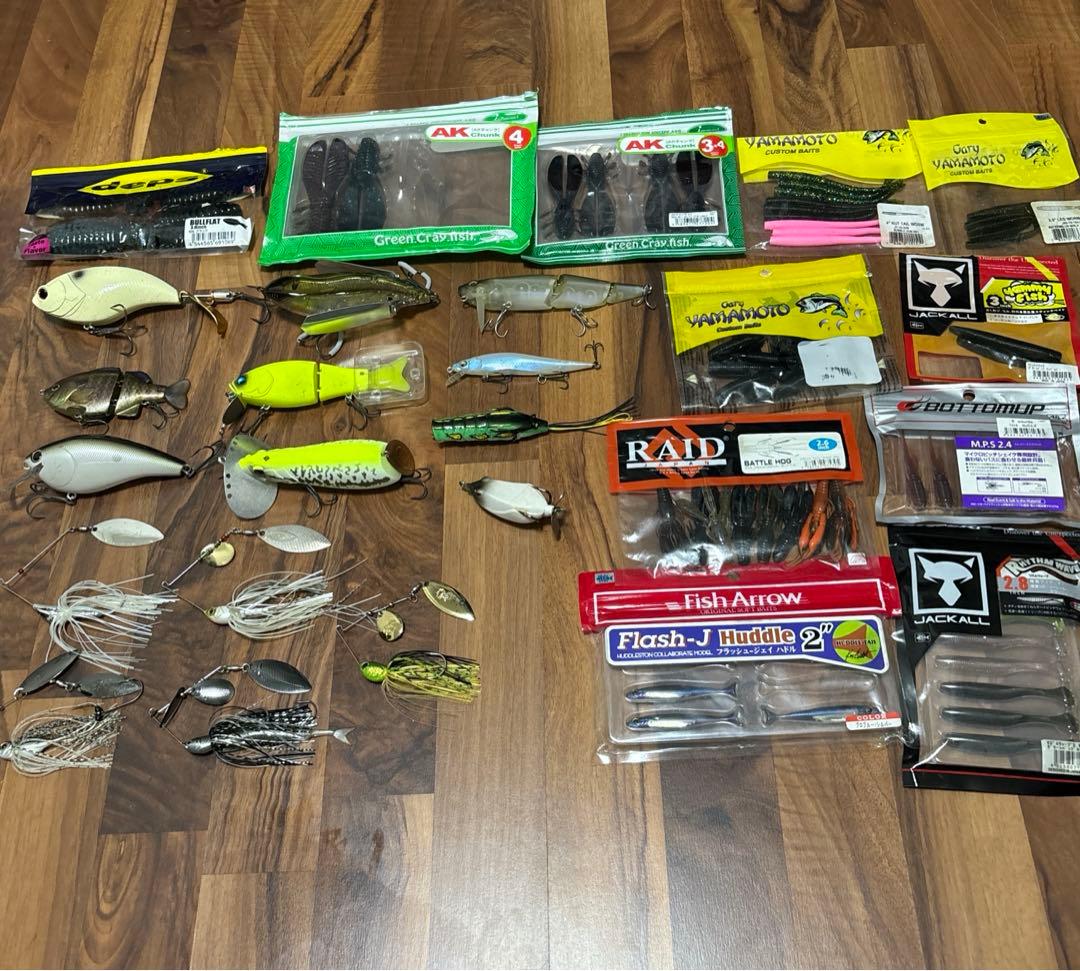 バス釣り引退セット　レイド　メガバス　ノリーズ　デプス　ボトムアップ　ゲーリー