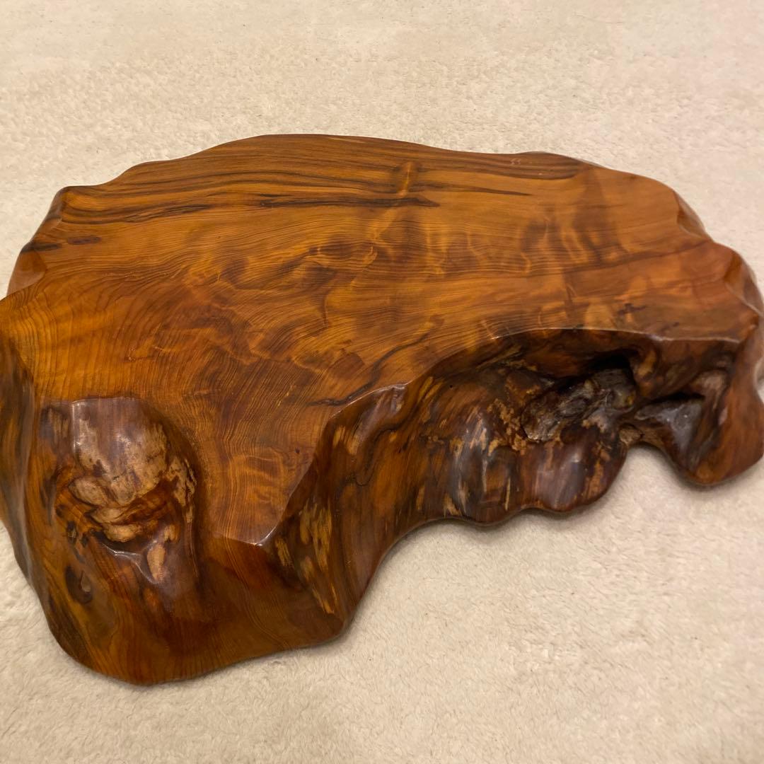 【レア形✨️】屋久杉 花台 敷台 台座 盆栽台 屋久杉工芸品 世界遺産