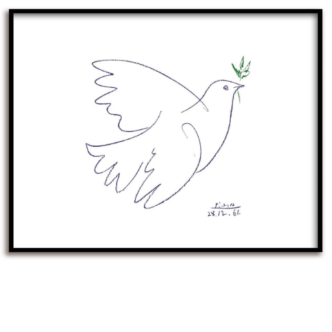 PICASSO LA COLOMBE BLEUE ピカソ美術館公式ポスター 鳩