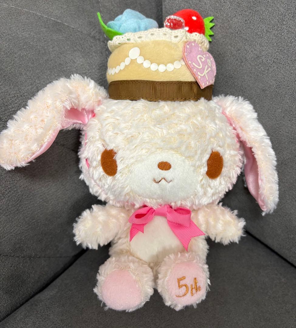 【美品】Sugarbunnies シュガーバニーズ しろうさ　5周年 ぬいぐるみ