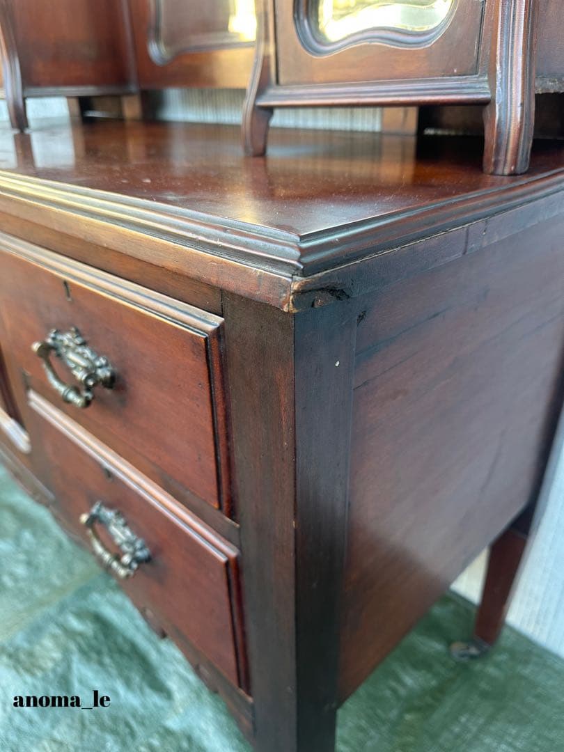 5008【パーラーキャビネット】英国アンティーク　ドレッシングチェスト