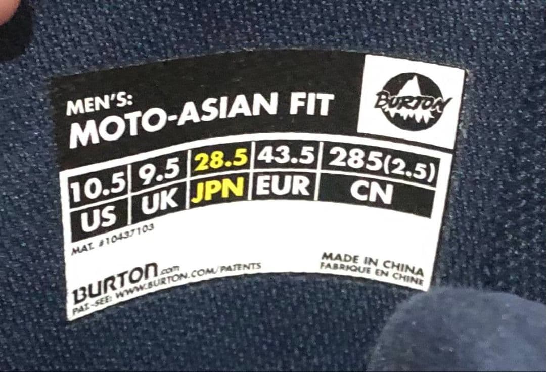 1回のみ使用 BURTON スノボブーツ　MOTO-ASIAN FIT