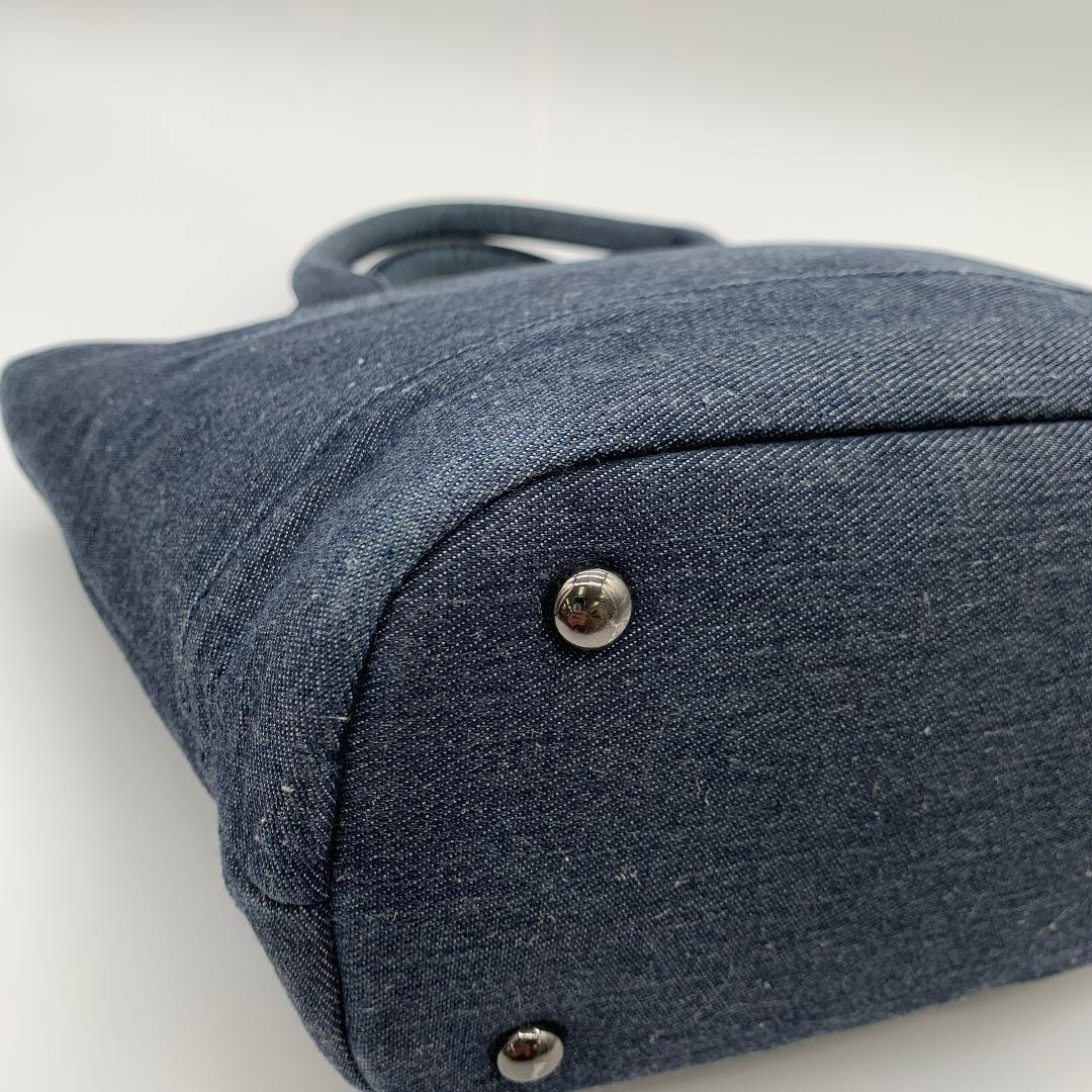 Hydrogen ハイドロゲン ハンドバッグ デニム スカルロゴ ペイズリー柄