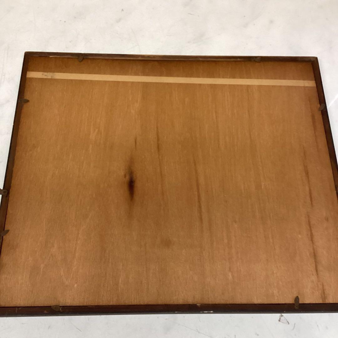 竹の日本画 朱竹　額縁入り　縁起物　孔宜　金縁　和風　古風　絵画　美術品（M55