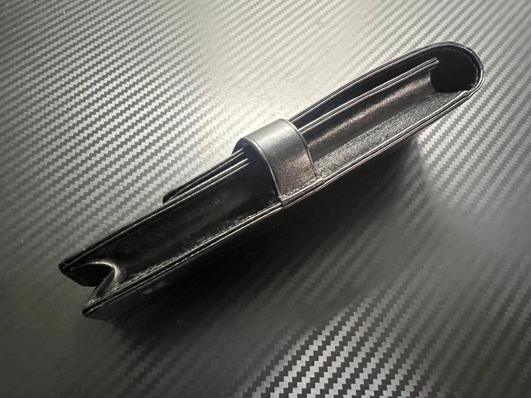 未使用に近い モンブラン ペンケース シエナ 2本差し ブラック