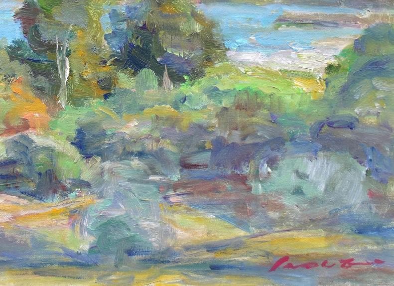 井上司「牛窓オリーブ園」油彩画 P8