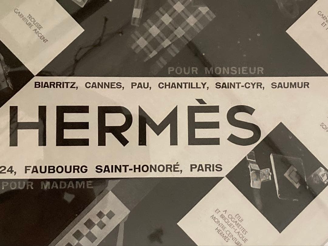 更に値下げ1929年　HERMES エルメス 広告　ポスターアートポスター　額装