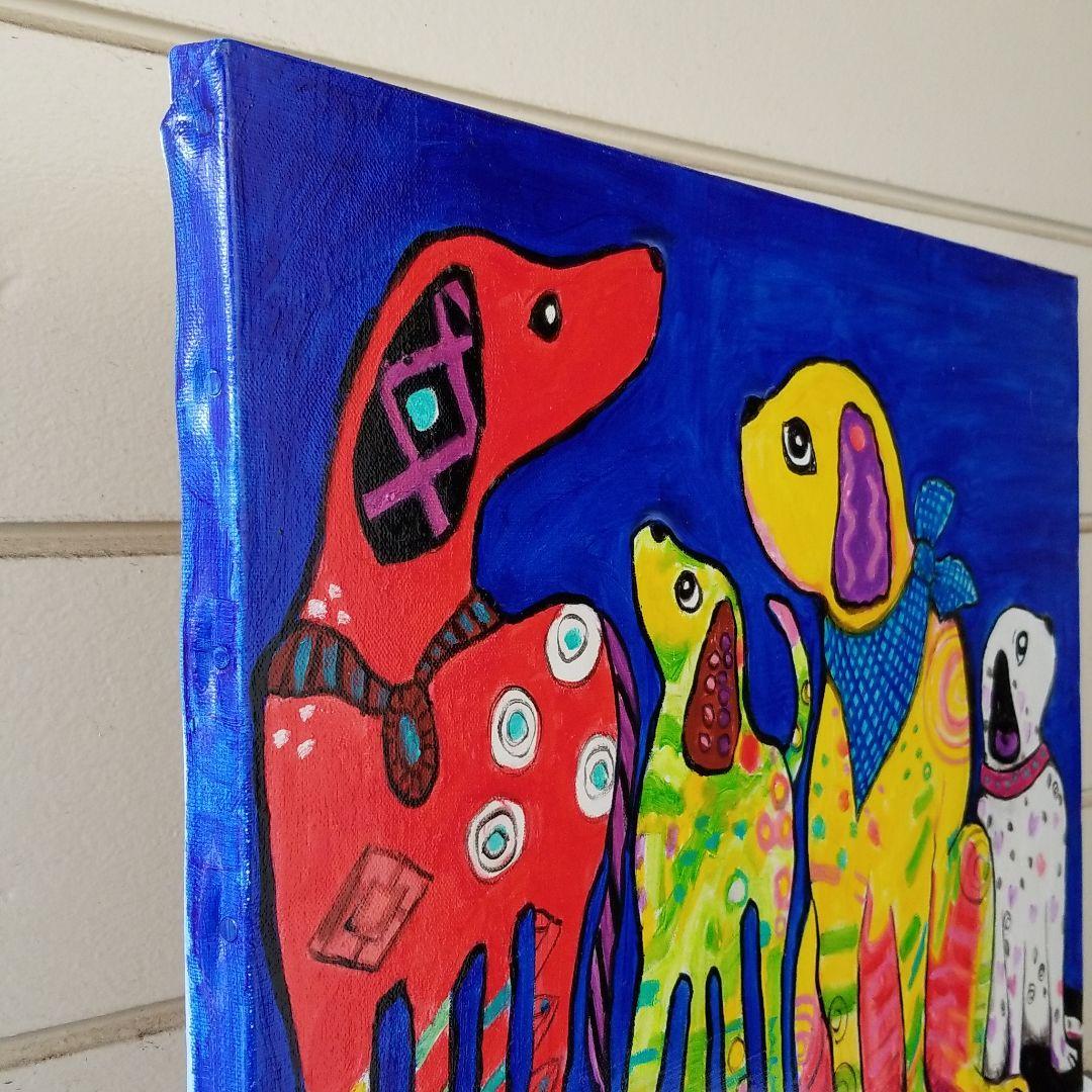 油絵　ゆ(o^^o)★確認　ベストフレンド犬