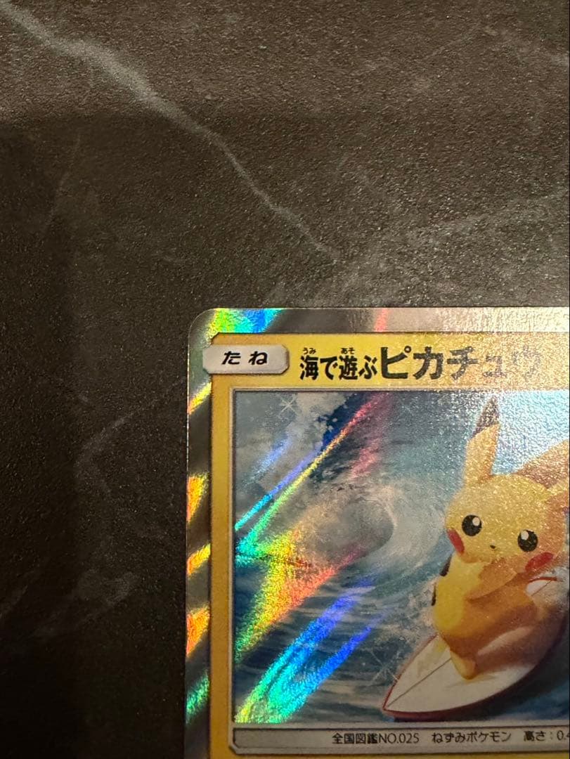 海で遊ぶピカチュウ