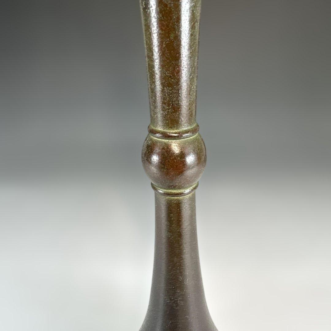 【茶道具】一ノ瀬宗也造　唐銅把綿花入（共箱）★送料込★