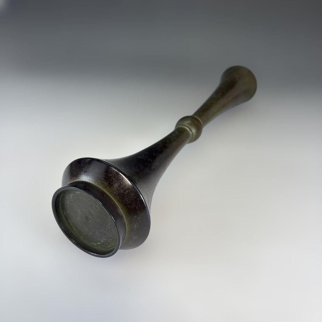 【茶道具】一ノ瀬宗也造　唐銅把綿花入（共箱）★送料込★